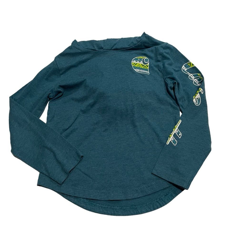 Carhartt Teal Hooded Long Sleeve T-Shirt